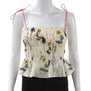 RHODE floral off white top